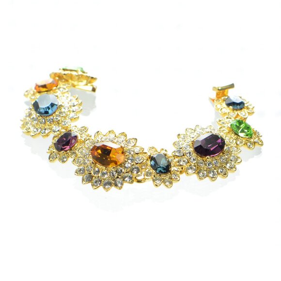 Kenneth Jay Lane KJL Multi-stone Crystal Bracelet - Picture 2 of 7